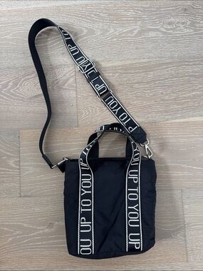 Zara “Up To You” Black Crossbody Messenger Bag with Branded Straps